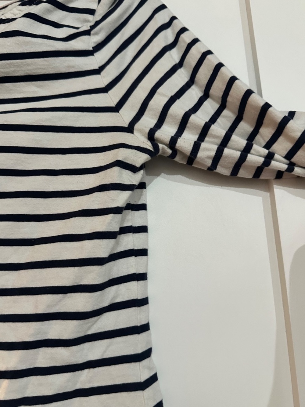 Boden Striped Crew Neck Top Size 6 Long Sleeve Cotton Gray See Pictures - Picture 2 of 6